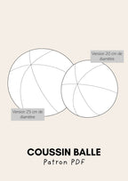 Coussin balle - patron PDF
