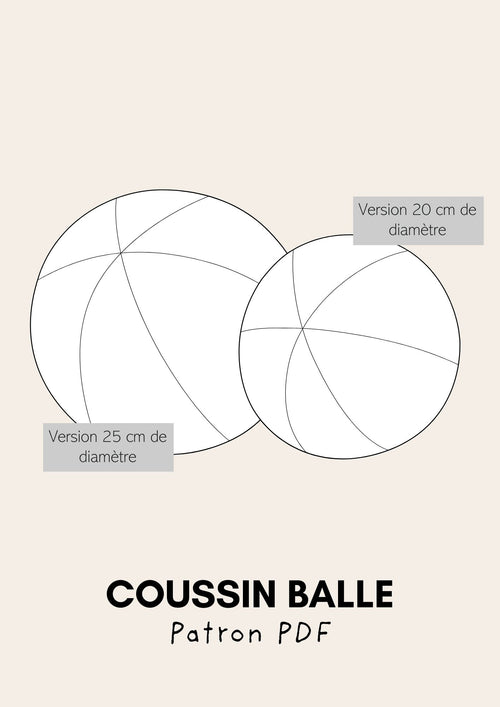Coussin balle - patron PDF