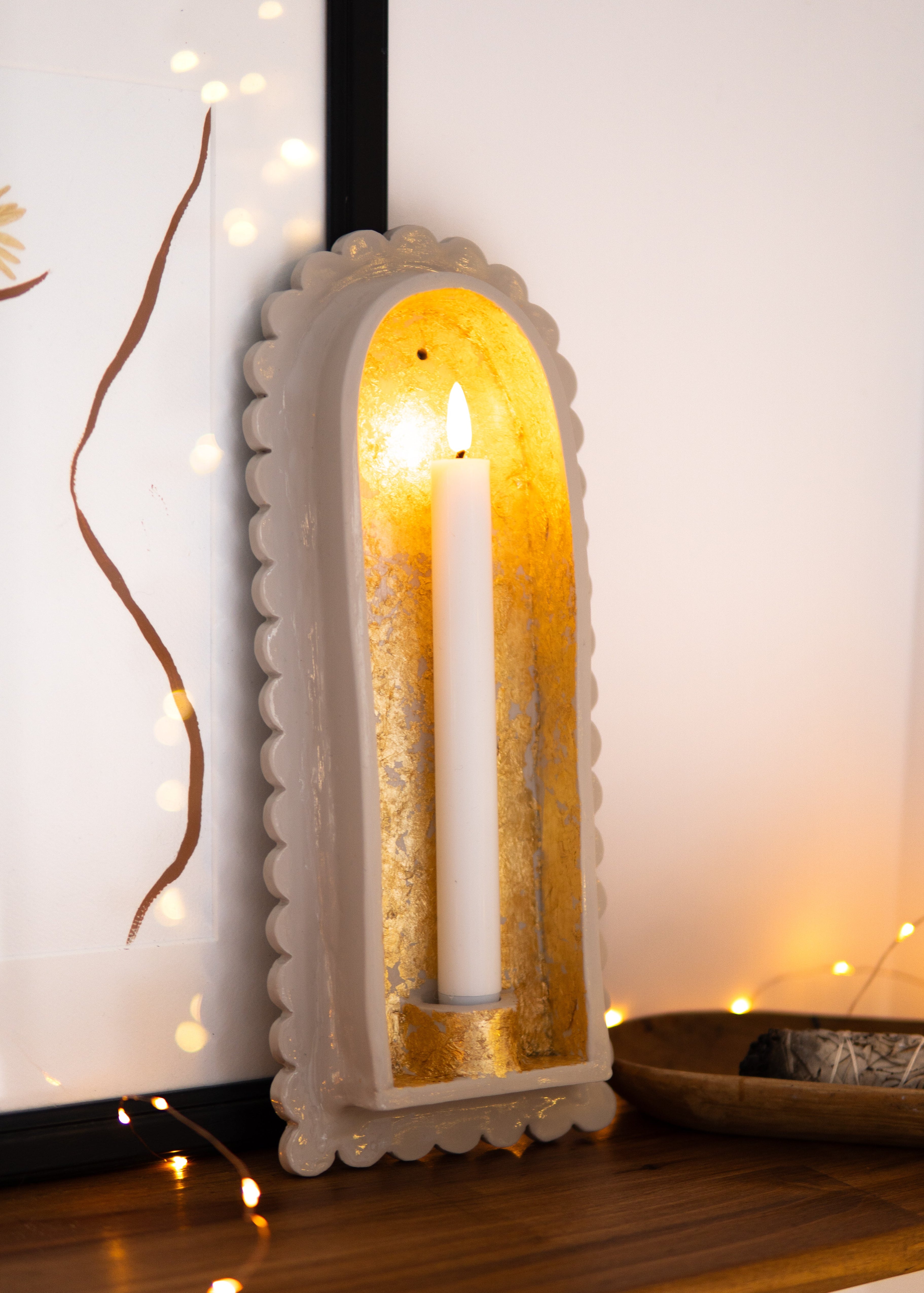 Bougeoir mural en argile - Patron PDF