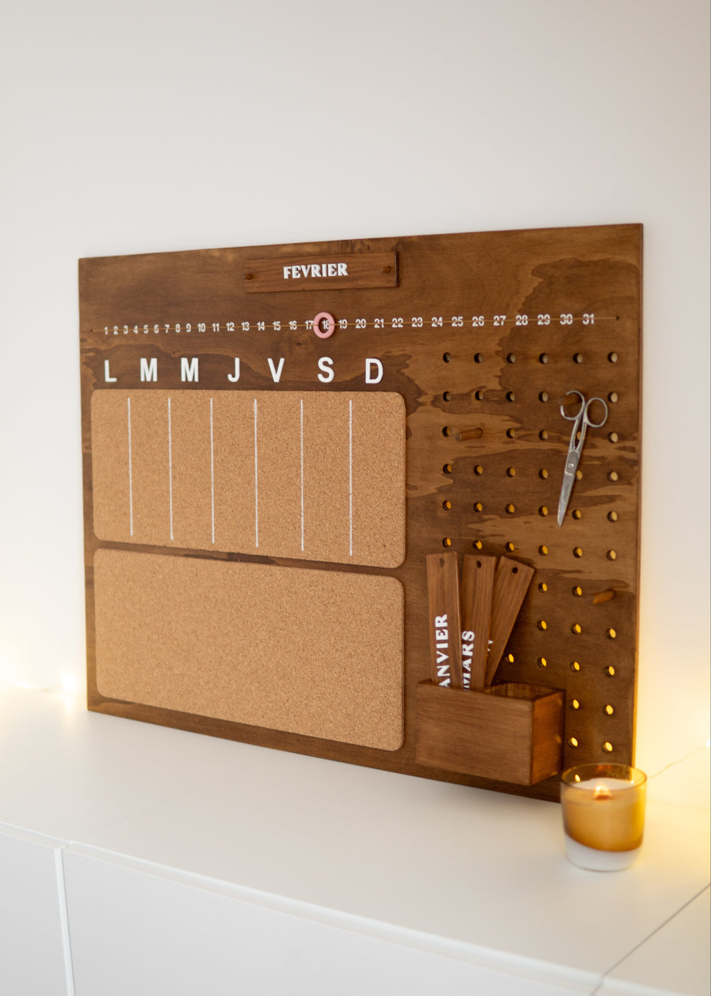 Planificateur en bois - Patron PDF