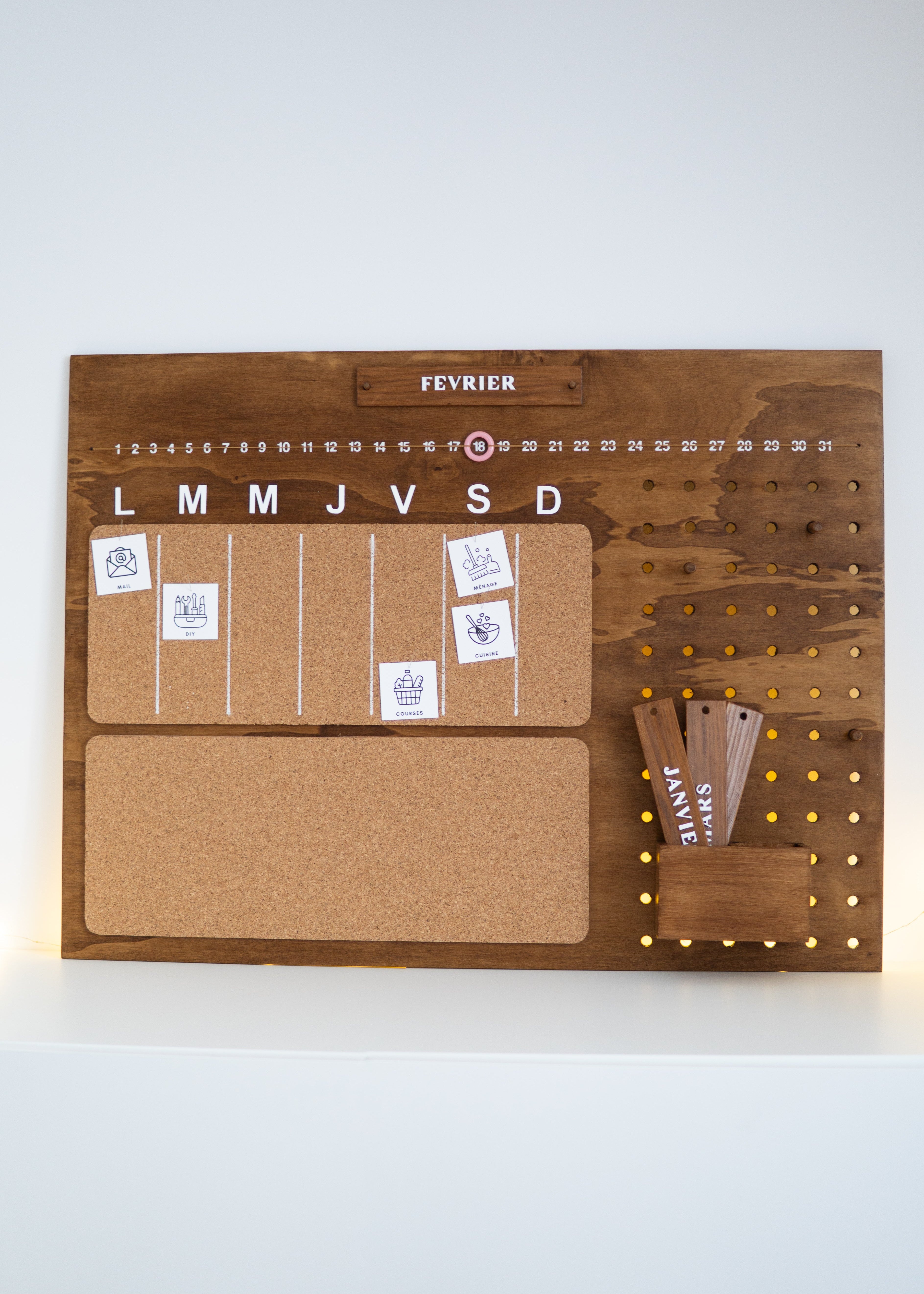 Planificateur en bois - Patron PDF