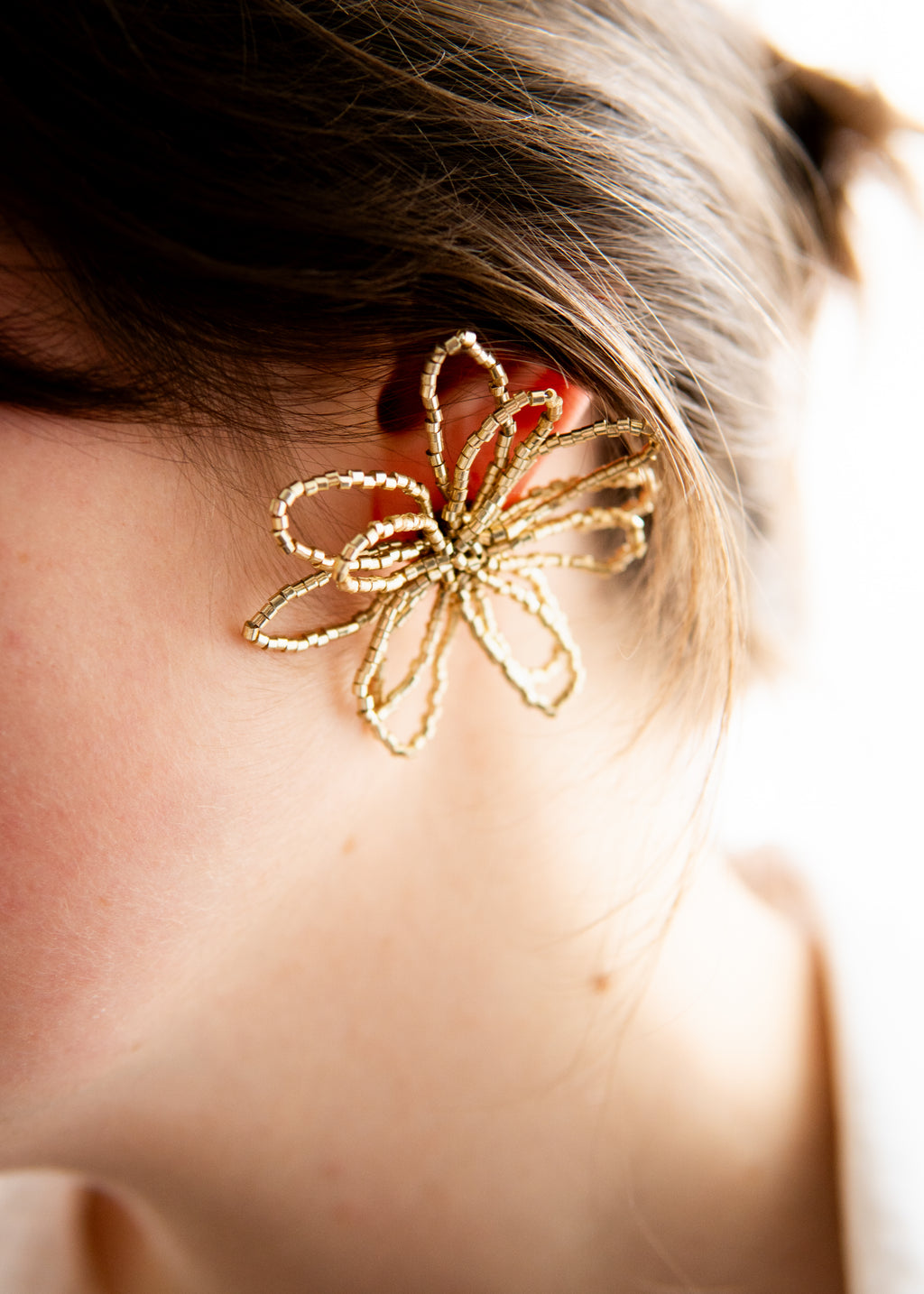 Boucles d'oreille fleurs en perles - Livret PDF