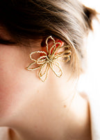 Boucles d'oreille fleurs en perles - Livret PDF