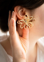 Boucles d'oreille fleurs en perles - Livret PDF