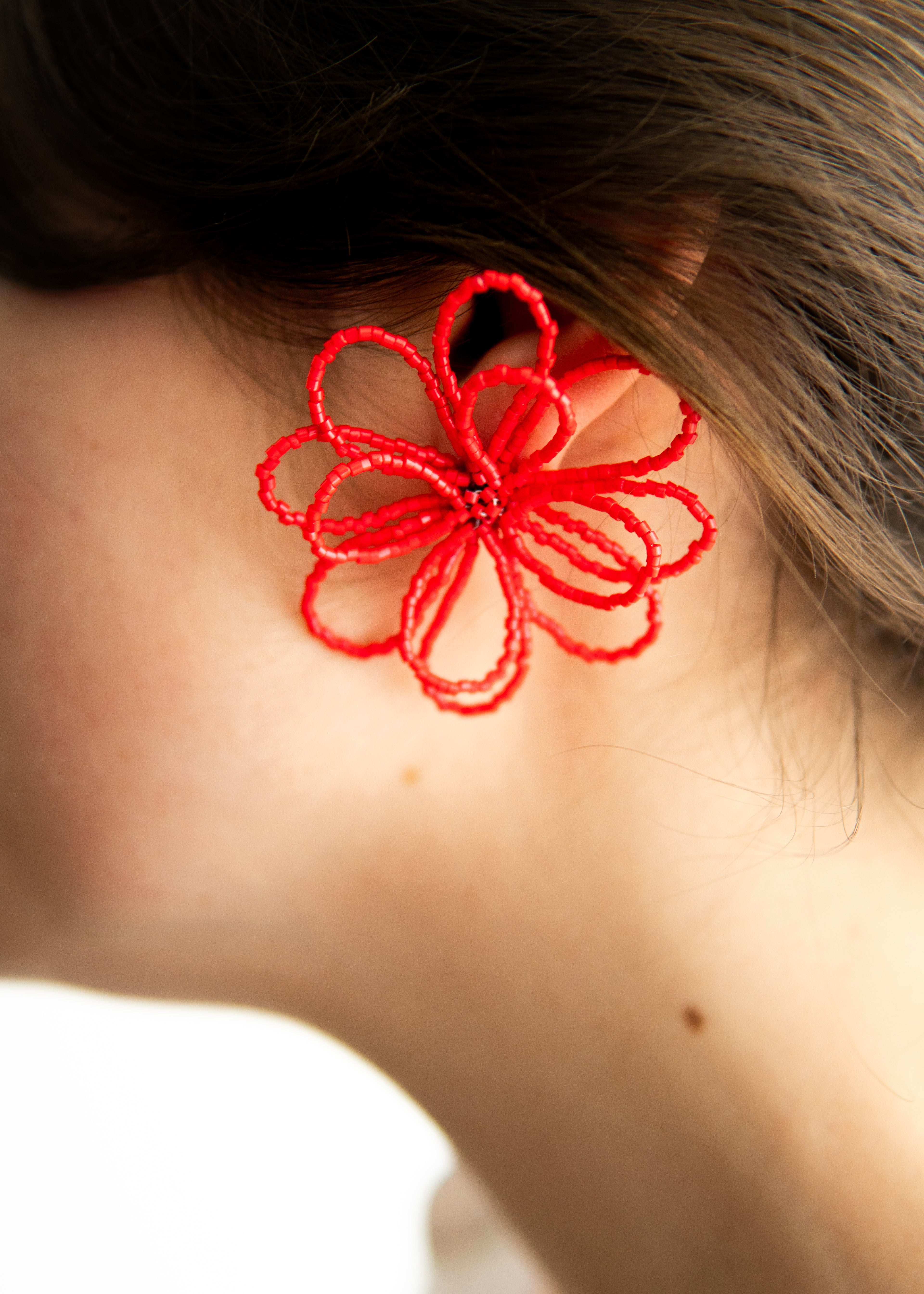 Boucles d'oreille fleurs en perles - Livret PDF