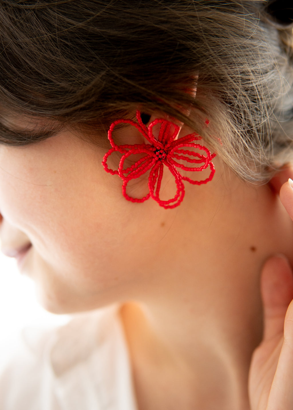 Boucles d'oreille fleurs en perles - Livret PDF