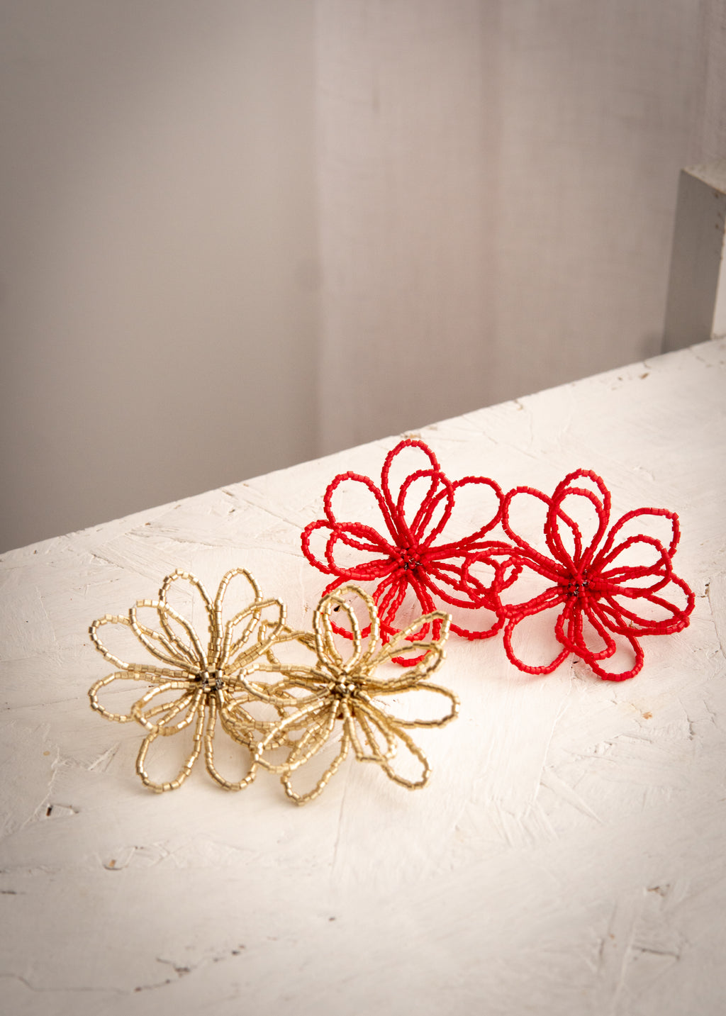 Boucles d'oreille fleurs en perles - Livret PDF