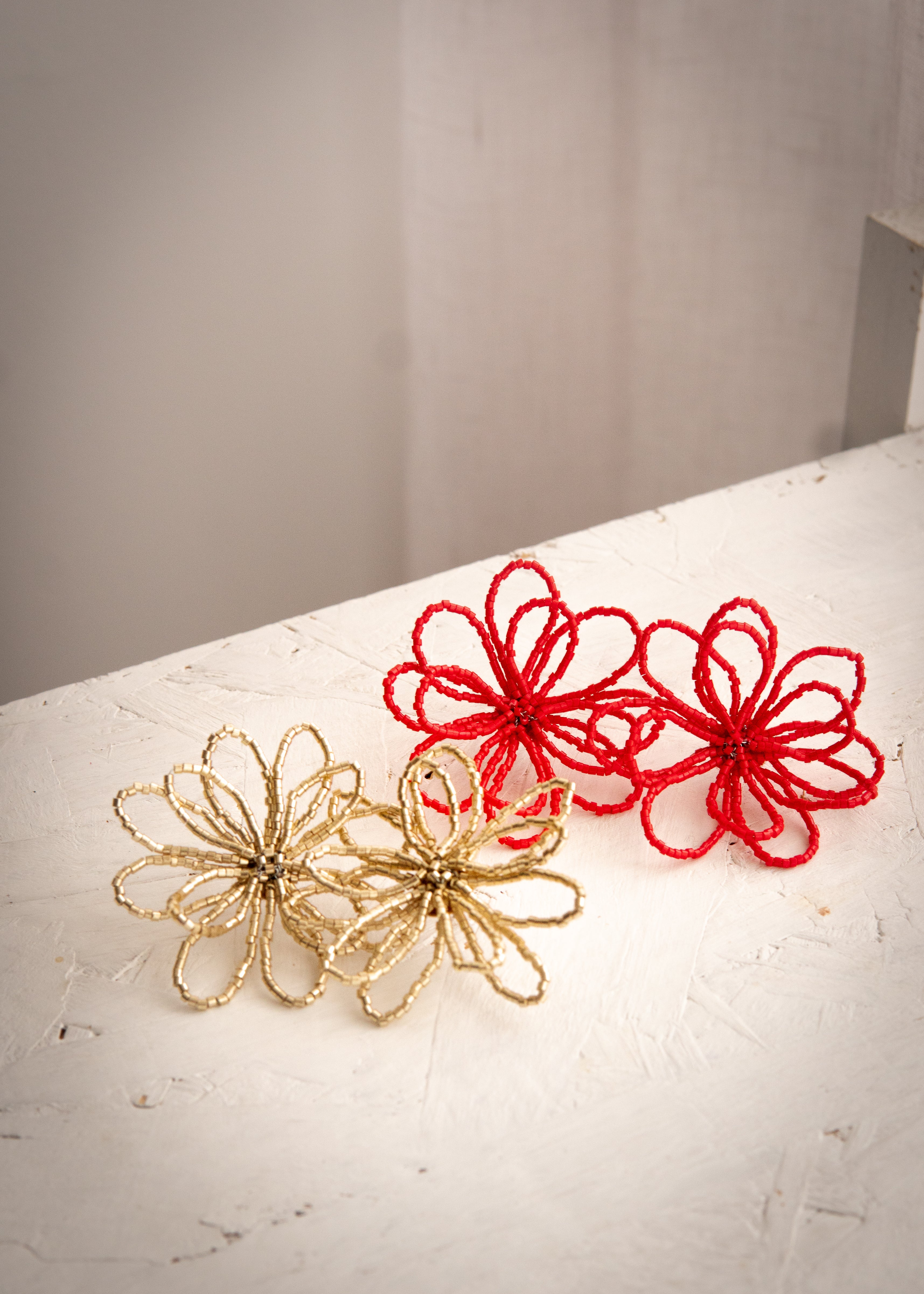 Boucles d'oreille fleurs en perles - Livret PDF