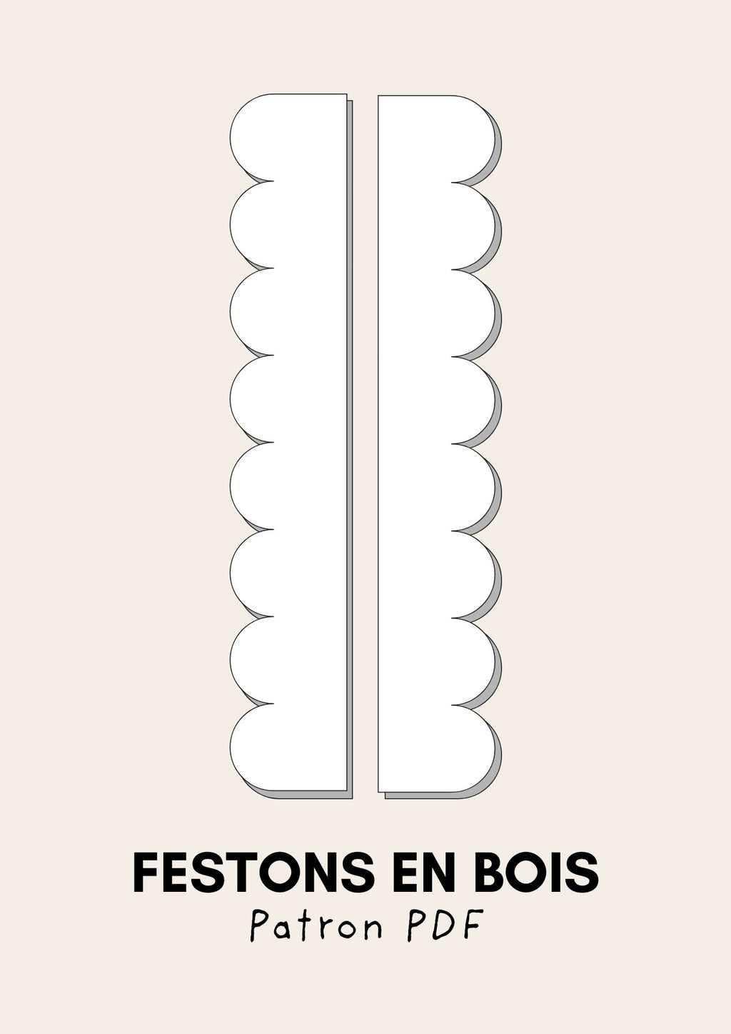 Miroir à festons - Patron PDF