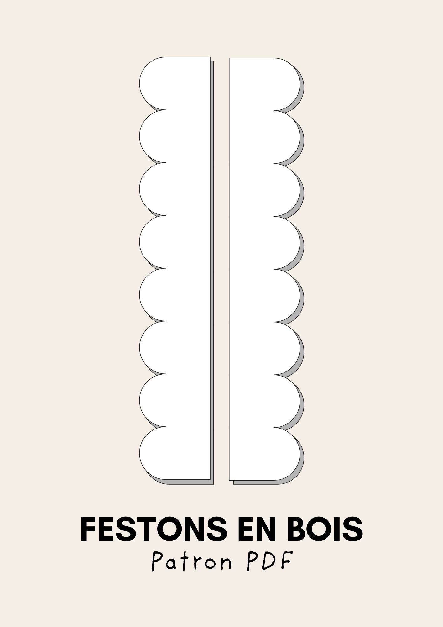Miroir à festons - Patron PDF