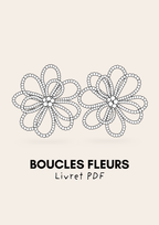 Boucles d'oreille fleurs en perles - Livret PDF