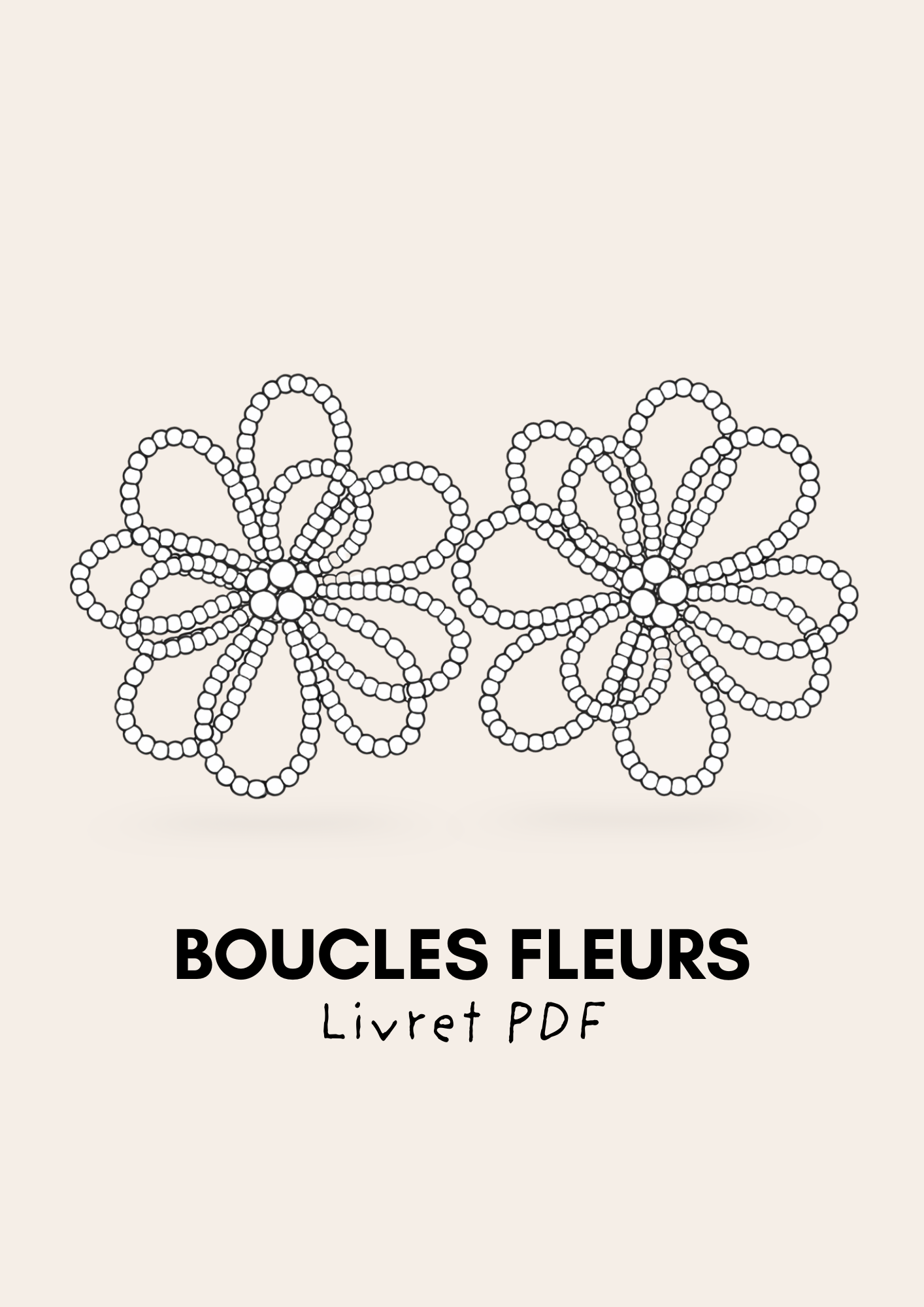 Boucles d'oreille fleurs en perles - Livret PDF