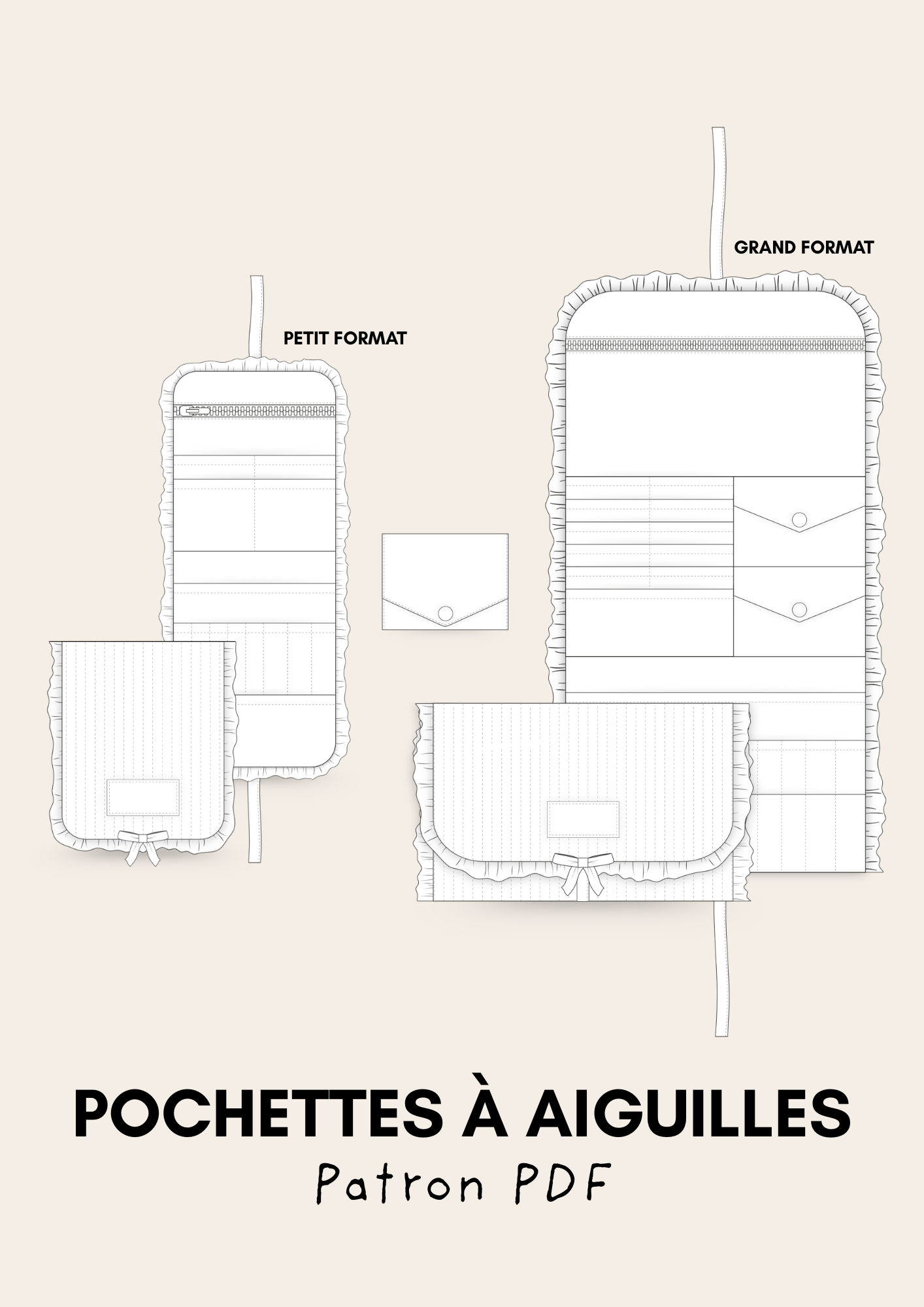 Pochette à aiguilles pour tricot - patron PDF (Français + English)