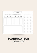 Planificateur en bois - Patron PDF