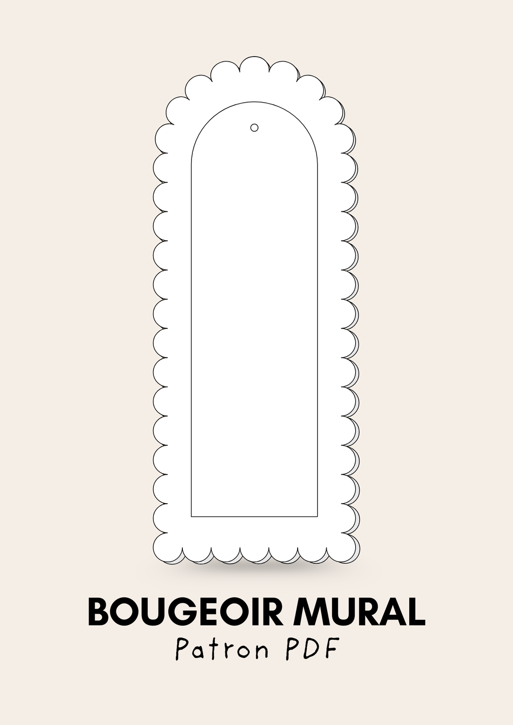 Bougeoir mural en argile - Patron PDF