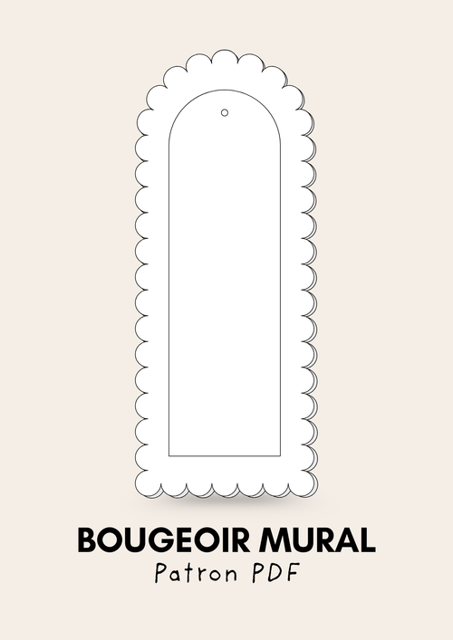 Bougeoir mural en argile - Patron PDF