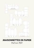 Maisonnettes en papier - Patron PDF