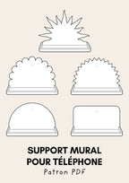 Support mural pour téléphone en argile - Patron PDF